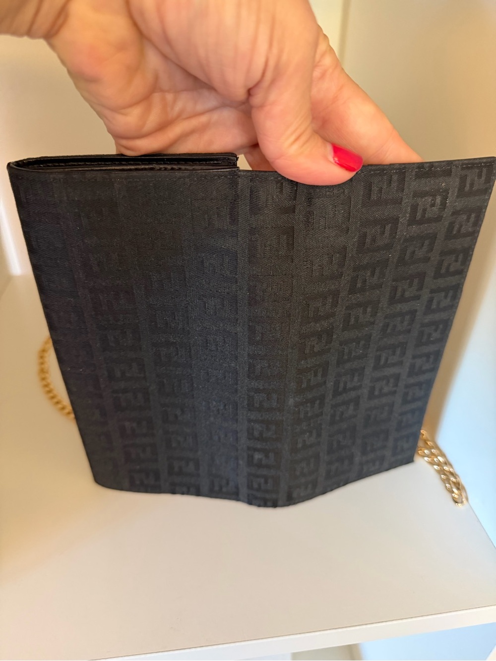 Vintage Fendi FF Zucca Continental Wallet / Convertible Crossbody Clutch - Picture 9 of 9